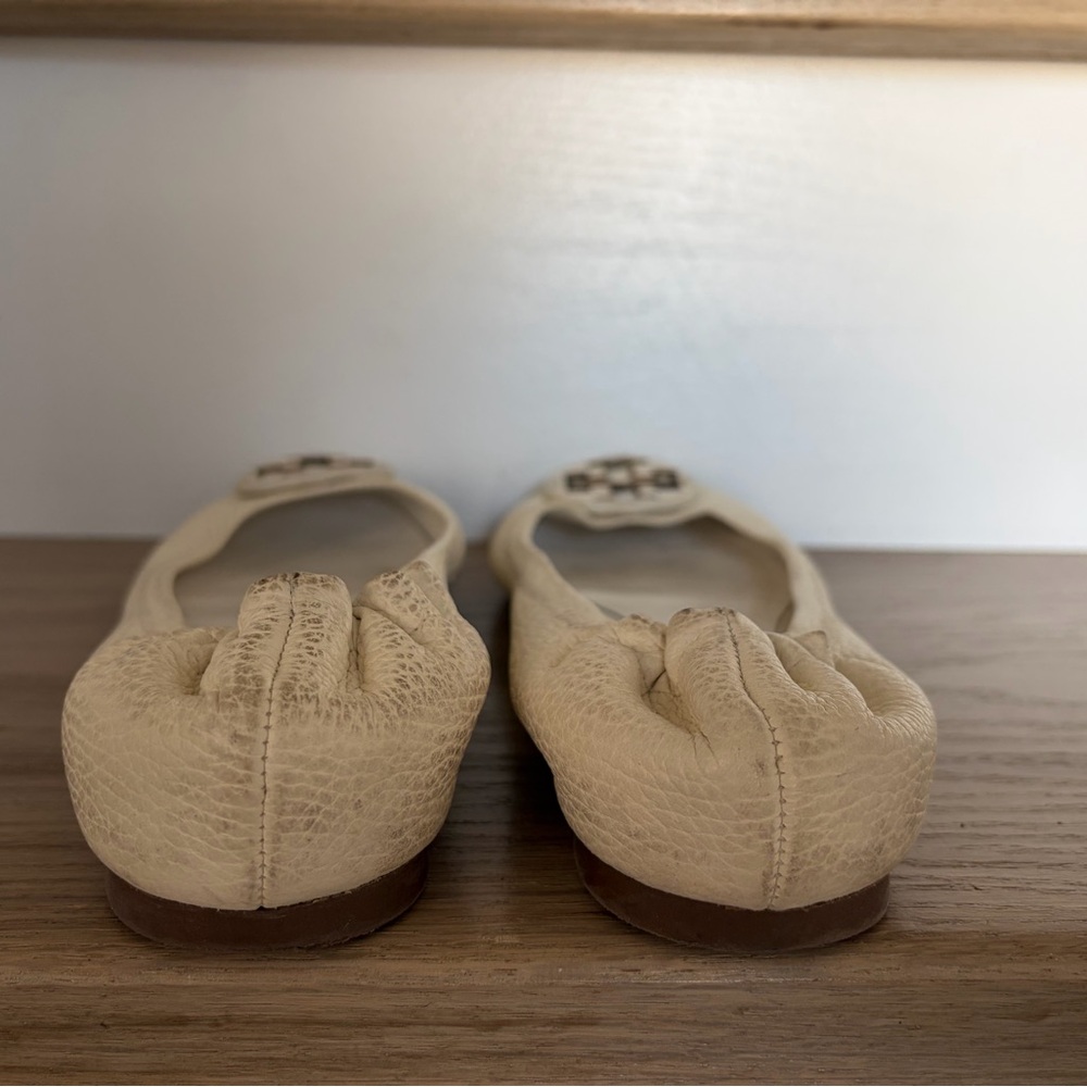 Tory Burch Beige Leather Flats - Picture 4 of 5
